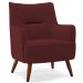 Poltrona Decorativa Fixa Pés de Madeira Isabella D02 Veludo Marsala C-278 - Lyam Decor