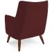Poltrona Decorativa Fixa Pés de Madeira Isabella D02 Veludo Marsala C-278 - Lyam Decor
