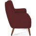 Poltrona Decorativa Fixa Pés de Madeira Isabella D02 Veludo Marsala C-278 - Lyam Decor