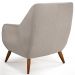Poltrona Decorativa Fixa Pés de Madeira Paloma D02 Linho Bege C-107 - Lyam Decor