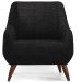 Poltrona Decorativa Fixa Pés de Madeira Paloma D02 Linho Chumbo D-465 - Lyam Decor