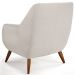 Poltrona Decorativa Fixa Pés de Madeira Paloma D02 Linho Cru C-443 - Lyam Decor