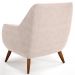 Poltrona Decorativa Fixa Pés de Madeira Paloma D02 Veludo Bege C-309 - Lyam Decor