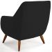 Poltrona Decorativa Fixa Pés de Madeira Paloma D02 Veludo Preto C-300 - Lyam Decor