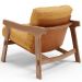 Poltrona Decorativa Fixa Para Sala Living Ikary L02 Canela Prime Bouclê Mostarda - Lyam Decor