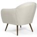 Poltrona Decorativa Fixa com Pés Palito Nina D02 Linho Bege B-298 - Lyam Decor