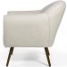 Poltrona Decorativa Fixa com Pés Palito Nina D02 Linho Bege B-298 - Lyam Decor