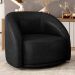 Poltrona Decorativa Giratória Angelina M03 Couríssimo Preto - Lyam Decor