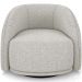 Poltrona Decorativa Giratória Angelina M03 Linho Bege - Lyam Decor