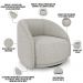 Poltrona Decorativa Giratória Angelina M03 Linho Bege - Lyam Decor