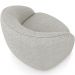 Poltrona Decorativa Giratória Angelina M03 Linho Bege - Lyam Decor
