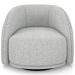 Poltrona Decorativa Giratória Angelina M03 Linho Cinza Claro - Lyam Decor