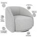 Poltrona Decorativa Giratória Angelina M03 Linho Cinza Claro - Lyam Decor