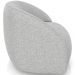 Poltrona Decorativa Giratória Angelina M03 Linho Cinza Claro - Lyam Decor