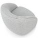 Poltrona Decorativa Giratória Angelina M03 Linho Cinza Claro - Lyam Decor