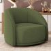 Poltrona Decorativa Giratória Angelina M03 Linho Verde - Lyam Decor