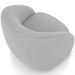 Poltrona Decorativa Giratória Angelina M03 Veludo Cinza - Lyam Decor