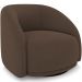 Poltrona Decorativa Giratória Angelina M03 Veludo Marrom - Lyam Decor