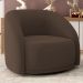 Poltrona Decorativa Giratória Angelina M03 Veludo Marrom - Lyam Decor