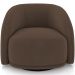 Poltrona Decorativa Giratória Angelina M03 Veludo Marrom - Lyam Decor