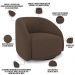 Poltrona Decorativa Giratória Angelina M03 Veludo Marrom - Lyam Decor
