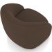 Poltrona Decorativa Giratória Angelina M03 Veludo Marrom - Lyam Decor