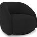 Poltrona Decorativa Giratória Angelina M03 Veludo Preto - Lyam Decor