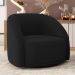 Poltrona Decorativa Giratória Angelina M03 Veludo Preto - Lyam Decor
