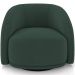 Poltrona Decorativa Giratória Angelina M03 Veludo Verde Musgo - Lyam Decor