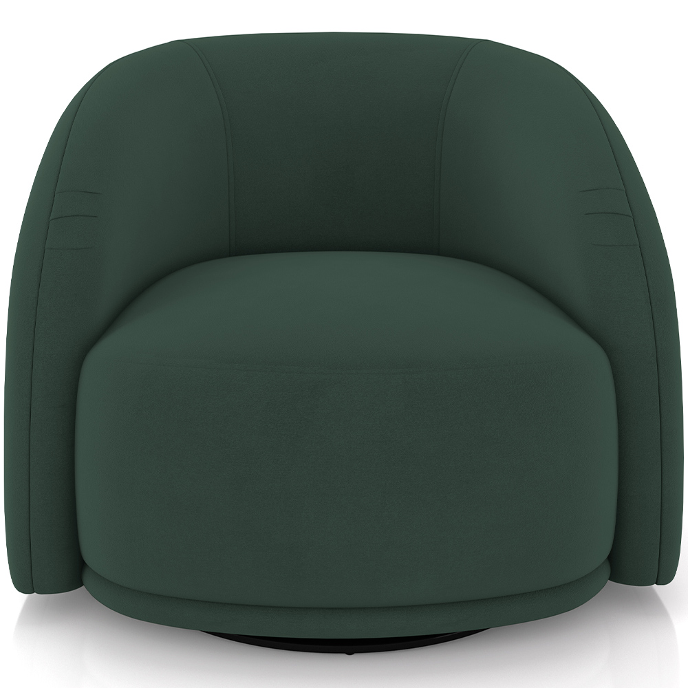 Poltrona Decorativa Giratória Angelina M03 Veludo Verde Musgo - Lyam Decor
