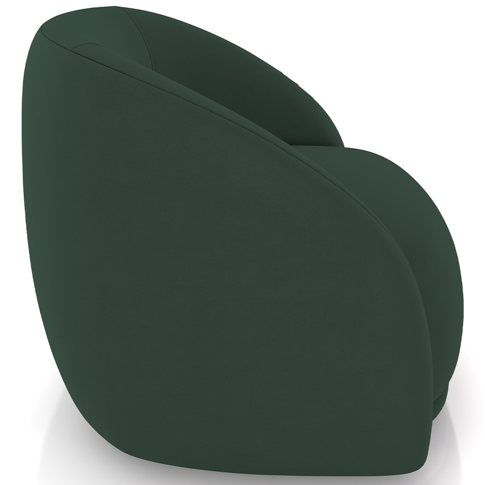 Poltrona Decorativa Giratória Angelina M03 Veludo Verde Musgo - Lyam Decor