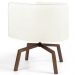 Poltrona Decorativa Giratória Base Ka Betina D02 Corano Bege C-26 - Lyam Decor