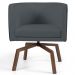 Poltrona Decorativa Giratória Base Ka Betina D02 Corano Cinza C-03 - Lyam Decor