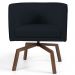 Poltrona Decorativa Giratória Base Ka Betina D02 Corano Preto C-05 - Lyam Decor