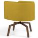 Poltrona Decorativa Giratória Base Ka Betina D02 Veludo Mostarda C-279 - Lyam Decor