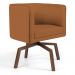 Poltrona Decorativa Giratória Base Ka Betina D02 Veludo Telha C-262 - Lyam Decor