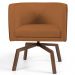 Poltrona Decorativa Giratória Base Ka Betina D02 Veludo Telha C-262 - Lyam Decor