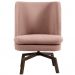 Poltrona Decorativa Giratória Base Ka Pérsia D02 Algodão Rosa C-105 - Lyam Decor