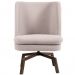 Poltrona Decorativa Giratória Base Ka Pérsia D02 Linho Bege C-107 - Lyam Decor