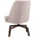 Poltrona Decorativa Giratória Base Ka Pérsia D02 Linho Bege C-107 - Lyam Decor