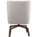 Poltrona Decorativa Giratória Base Ka Pérsia D02 Rústico Bege C-316 - Lyam Decor