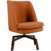 Poltrona Decorativa Giratória Base Ka Pérsia D02 Veludo Telha B-262 - Lyam Decor