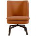 Poltrona Decorativa Giratória Base Ka Pérsia D02 Veludo Telha B-262 - Lyam Decor
