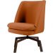Poltrona Decorativa Giratória Base Ka Pérsia D02 Veludo Telha B-262 - Lyam Decor