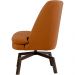 Poltrona Decorativa Giratória Base Ka Pérsia D02 Veludo Telha B-262 - Lyam Decor