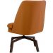 Poltrona Decorativa Giratória Base Ka Pérsia D02 Veludo Telha B-262 - Lyam Decor