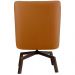 Poltrona Decorativa Giratória Base Ka Pérsia D02 Veludo Telha B-262 - Lyam Decor