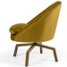 Poltrona Decorativa Giratória Base Ka Rafa D02 Veludo Mostarda C-279 - Lyam Decor