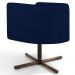 Poltrona Decorativa Giratória Base X Betina D02 Veludo Azul Oxford C-304 - Lyam Decor