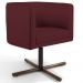 Poltrona Decorativa Giratória Base X Betina D02 Veludo Marsala C-278 - Lyam Decor